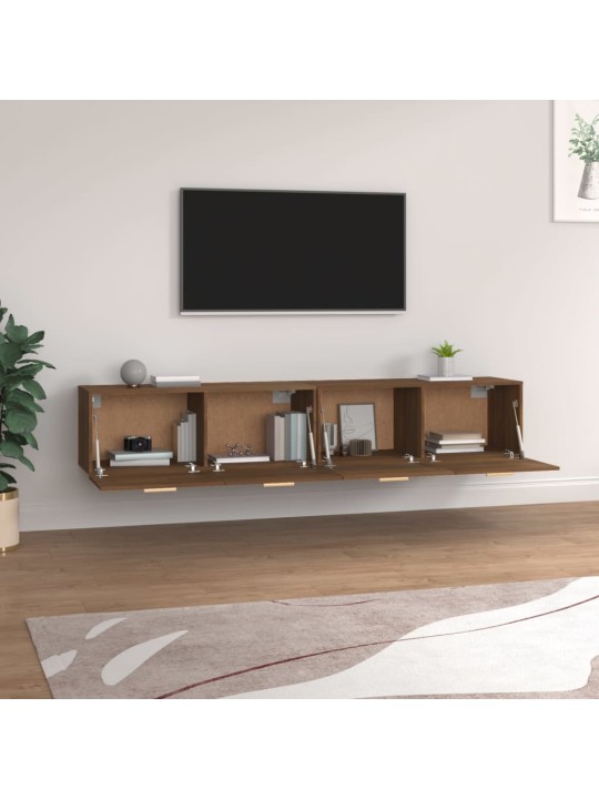 Nástěnné skříňky 2 ks hnědý dub 100 x 36,5 x 35 cm kompozit