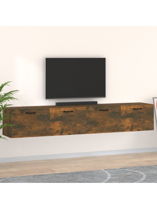 Nástěnné skříňky 2 ks kouřový dub 100 x 36,5 x 35 cm kompozit