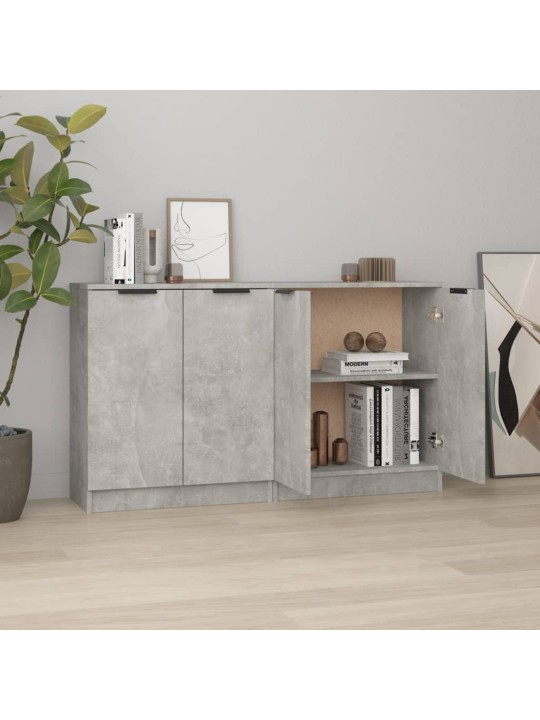 Příborníky 2 ks betonově šedé 60 x 30 x 70 cm kompozitní dřevo