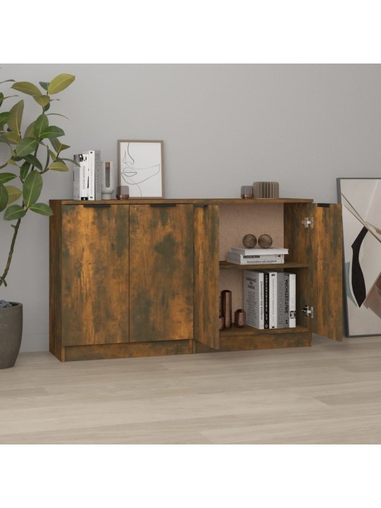 Příborníky 2 ks kouřový dub 60 x 30 x 70 cm kompozitní dřevo