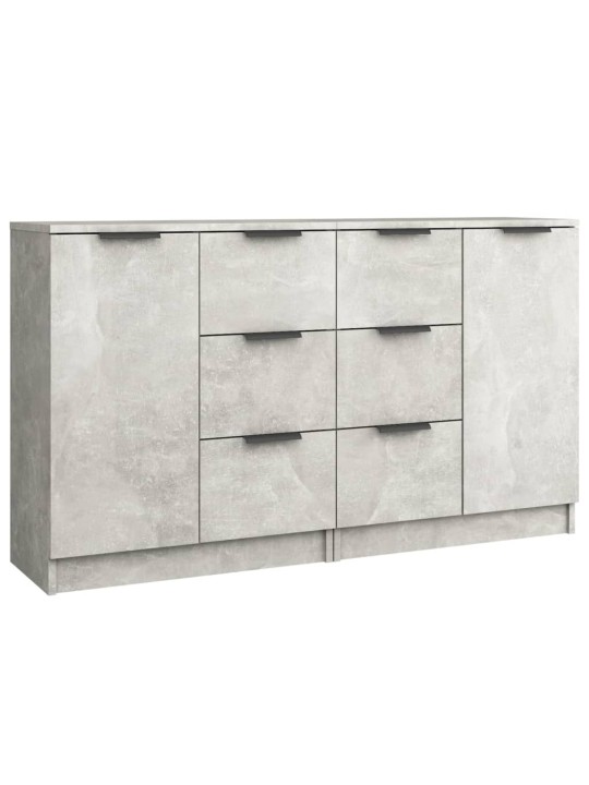 Příborníky 2 ks betonově šedé 60 x 30 x 70 cm kompozitní dřevo