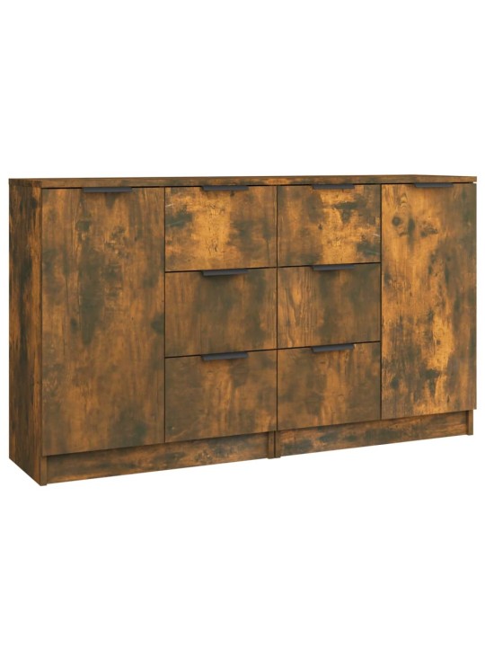 Příborníky 2 ks kouřový dub 60 x 30 x 70 cm kompozitní dřevo