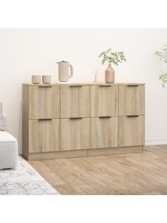 Příborníky 2 ks dub sonoma 60 x 30 x 70 cm kompozitní dřevo