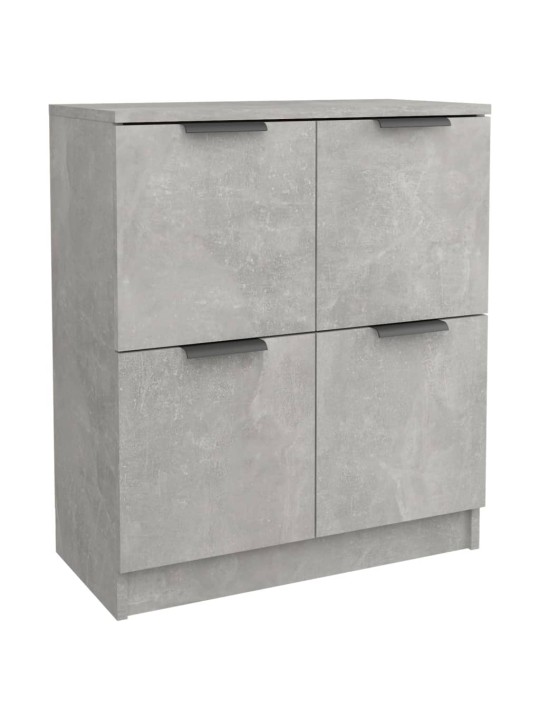 Příborníky 2 ks betonově šedé 60 x 30 x 70 cm kompozitní dřevo