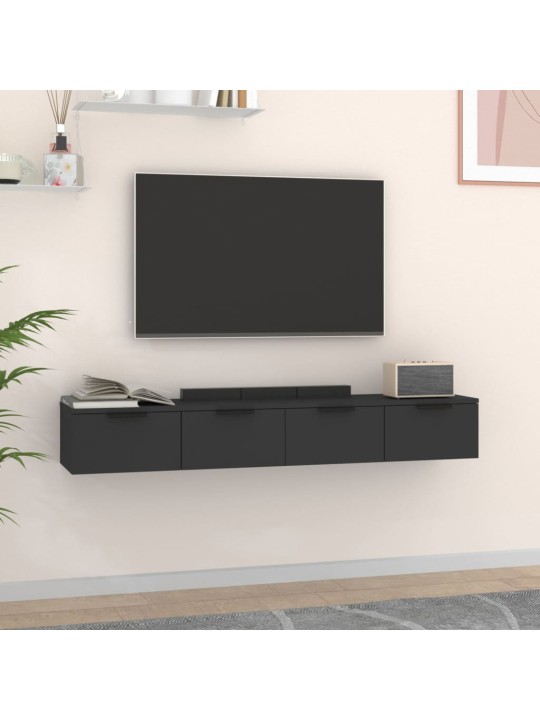 Nástěnné skříňky 2 ks černé 68 x 30 x 20 cm kompozitní dřevo