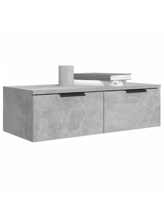 Nástěnné skříňky 2 ks betonově šedé 68x30x20cm kompozitní dřevo