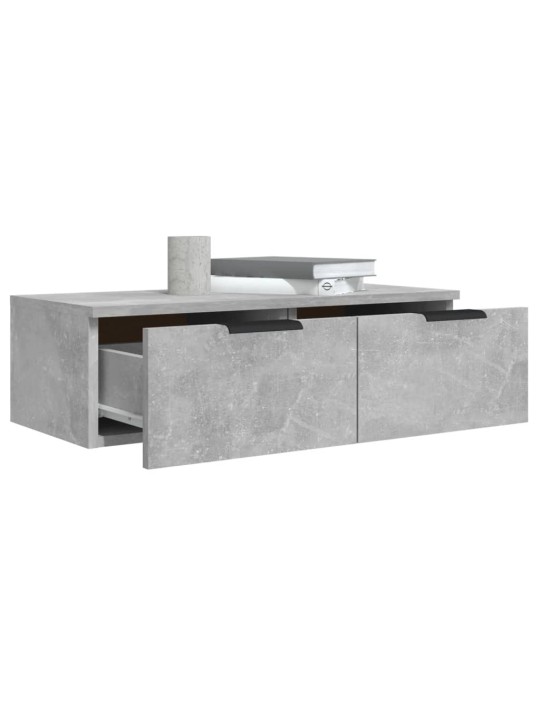 Nástěnné skříňky 2 ks betonově šedé 68x30x20cm kompozitní dřevo