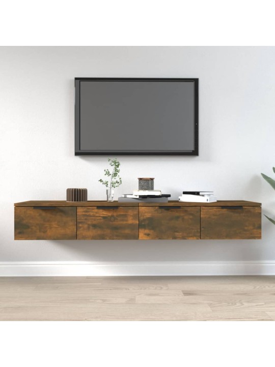 Nástěnné skříňky 2 ks kouřový dub 68x30x20 cm kompozitní dřevo