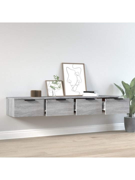 Nástěnné skříňky 2 ks šedé sonoma 68x30x20 cm kompozitní dřevo