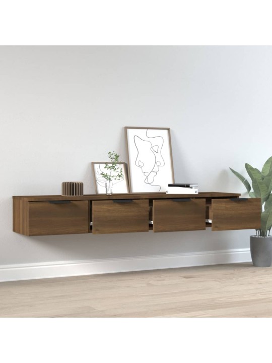 Nástěnné skříňky 2 ks hnědý dub 68x30x20 cm kompozitní dřevo