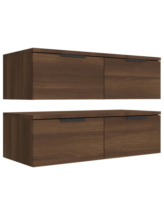 Nástěnné skříňky 2 ks hnědý dub 68x30x20 cm kompozitní dřevo