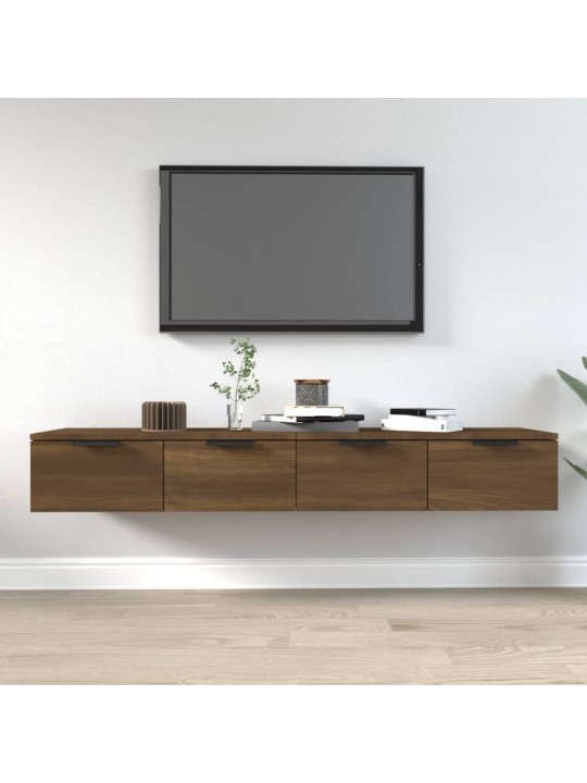 Nástěnné skříňky 2 ks hnědý dub 68x30x20 cm kompozitní dřevo