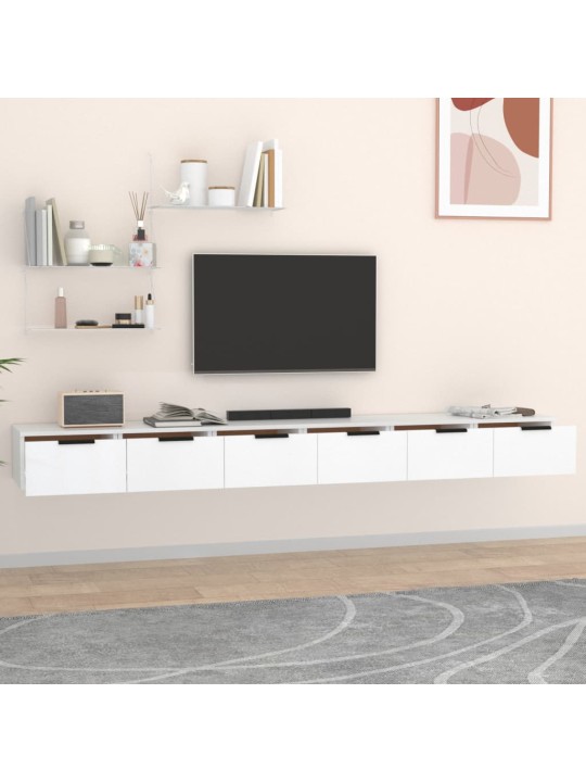 Nástěnné skříňky 2 ks bílé 102 x 30 x 20 cm kompozitní dřevo