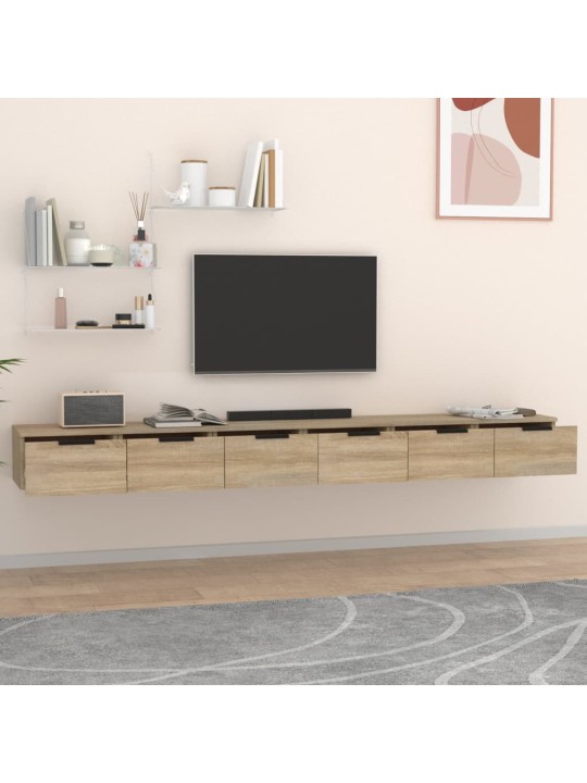 Nástěnné skříňky 2 ks dub sonoma 102x30x20 cm kompozitní dřevo