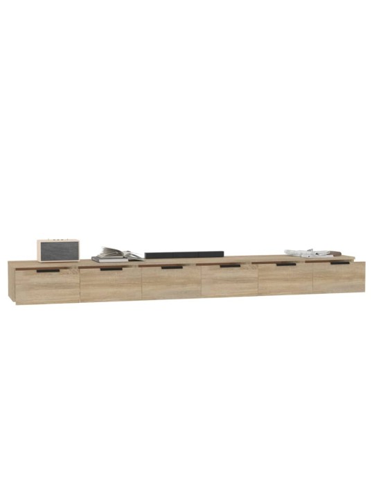 Nástěnné skříňky 2 ks dub sonoma 102x30x20 cm kompozitní dřevo