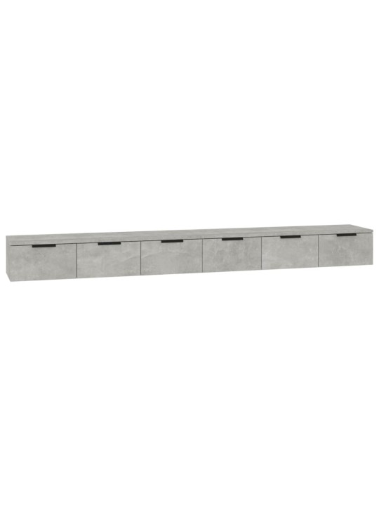 Nástěnné skříňky 2 ks betonově šedé 102 x 30 x 20 cm kompozit