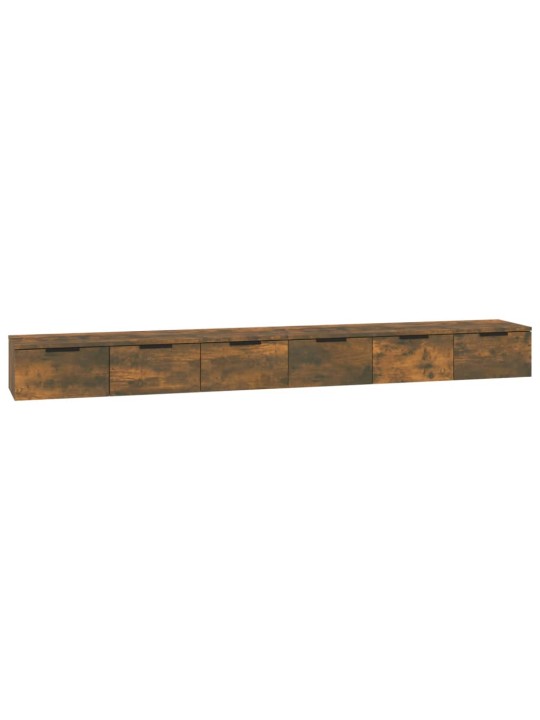 Nástěnné skříňky 2 ks kouřový dub 102x30x20 cm kompozitní dřevo