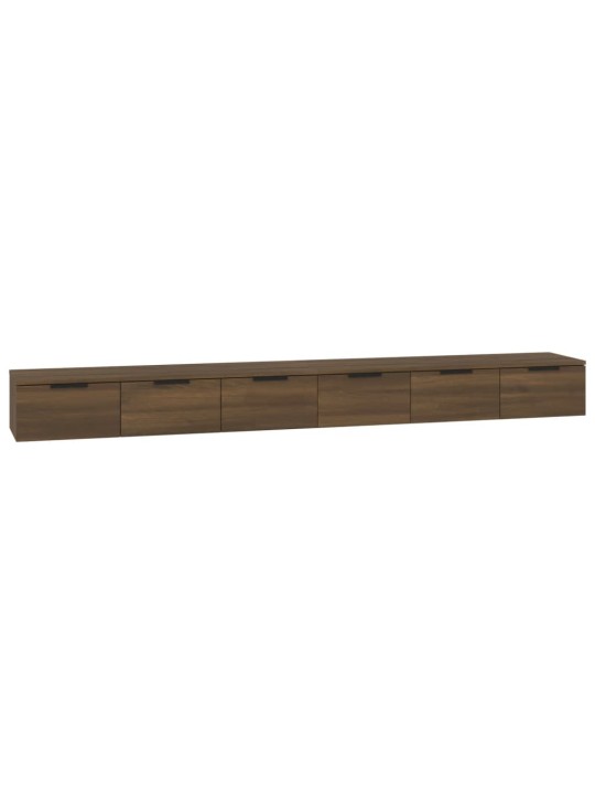 Nástěnné skříňky 2 ks hnědý dub 102x30x20 cm kompozitní dřevo