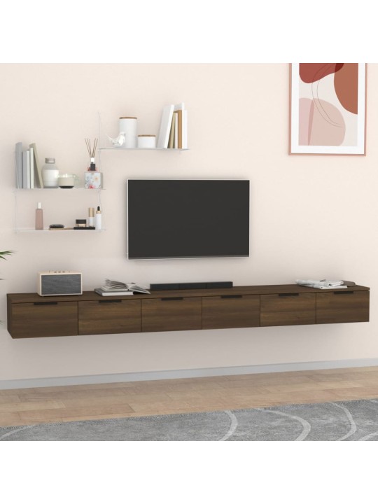 Nástěnné skříňky 2 ks hnědý dub 102x30x20 cm kompozitní dřevo