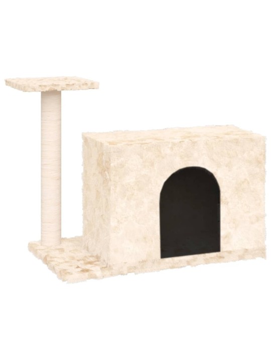 Škrabadlo pro kočky se sisalovým sloupkem krémové 51 cm