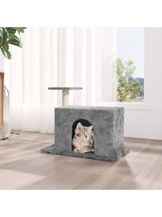 Škrabadlo pro kočky se sisalovým sloupkem světle šedé 51 cm