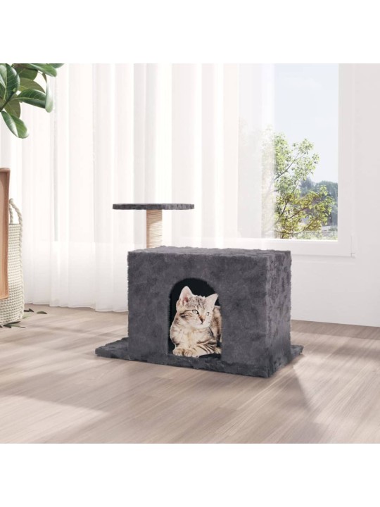 Škrabadlo pro kočky se sisalovým sloupkem tmavě šedé 51 cm