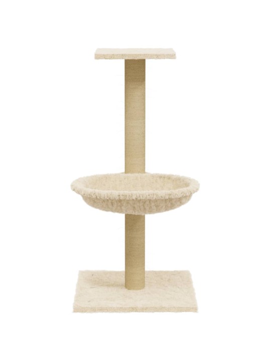 Škrabadlo pro kočky se sisalovým sloupkem krémové 74 cm