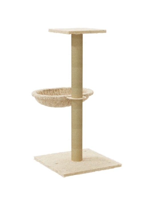 Škrabadlo pro kočky se sisalovým sloupkem krémové 74 cm