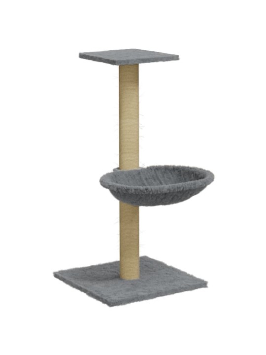 Škrabadlo pro kočky se sisalovým sloupkem světle šedé 74 cm