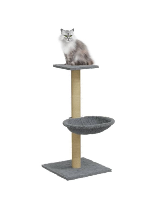 Škrabadlo pro kočky se sisalovým sloupkem světle šedé 74 cm