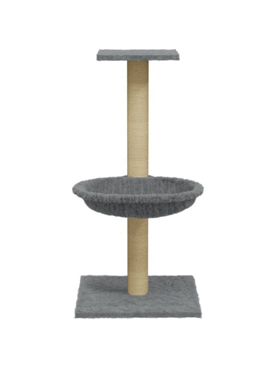 Škrabadlo pro kočky se sisalovým sloupkem světle šedé 74 cm
