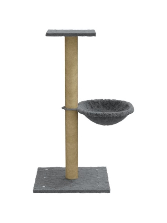 Škrabadlo pro kočky se sisalovým sloupkem světle šedé 74 cm