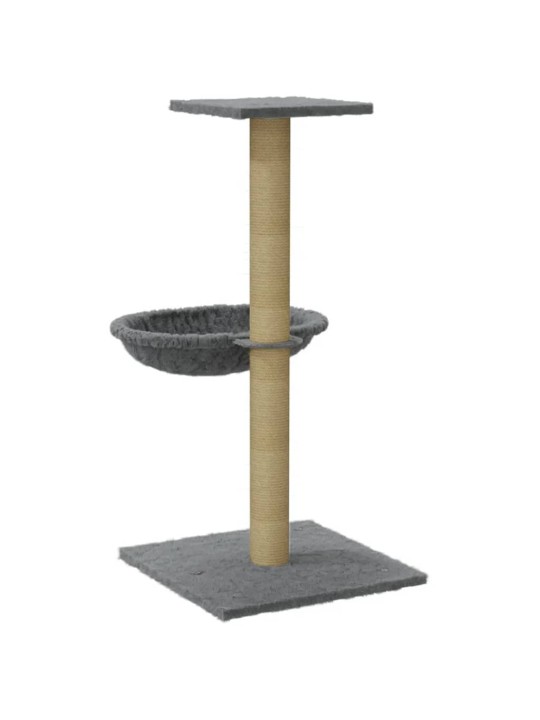 Škrabadlo pro kočky se sisalovým sloupkem světle šedé 74 cm