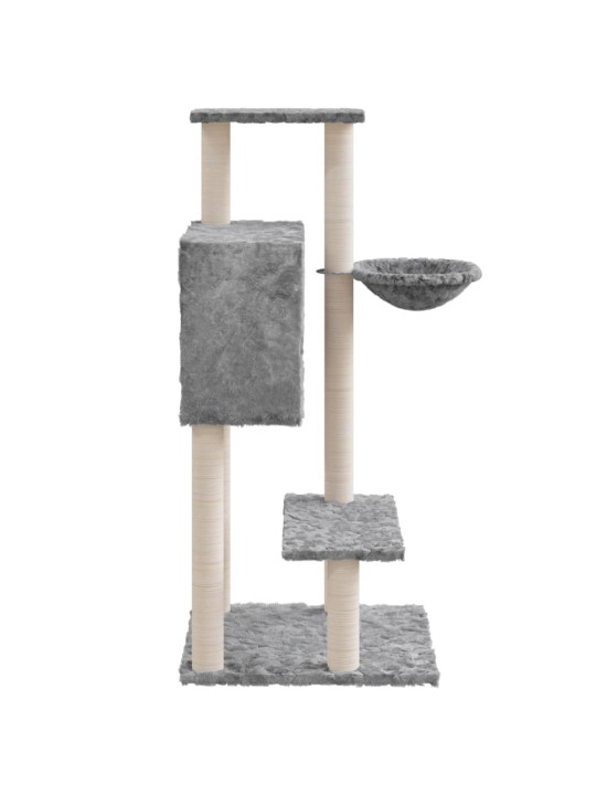 Škrabadlo pro kočky se sisalovými sloupky světle šedé 108,5 cm