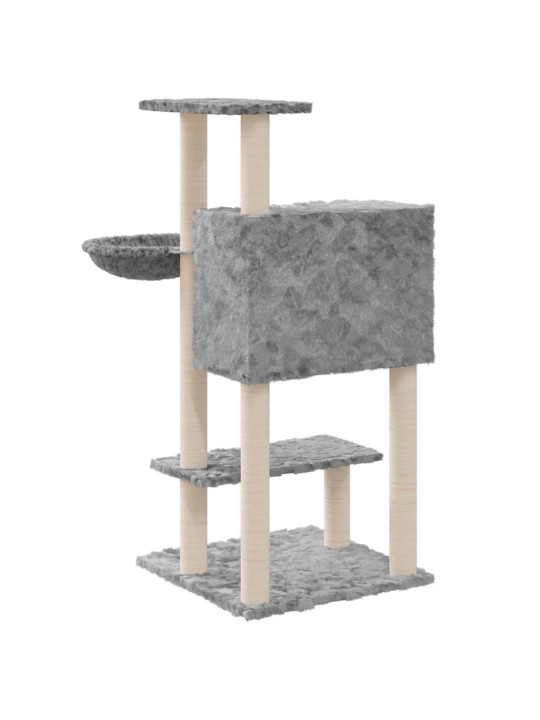 Škrabadlo pro kočky se sisalovými sloupky světle šedé 108,5 cm