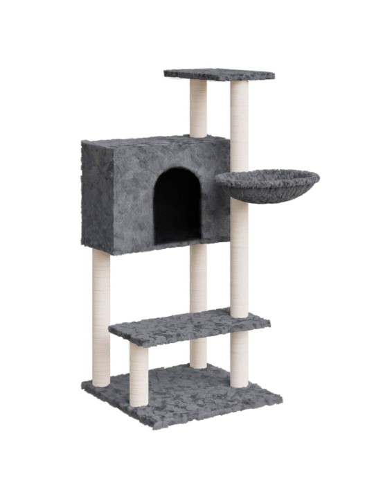 Škrabadlo pro kočky se sisalovými sloupky tmavě šedé 108,5 cm