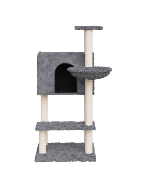 Škrabadlo pro kočky se sisalovými sloupky tmavě šedé 108,5 cm