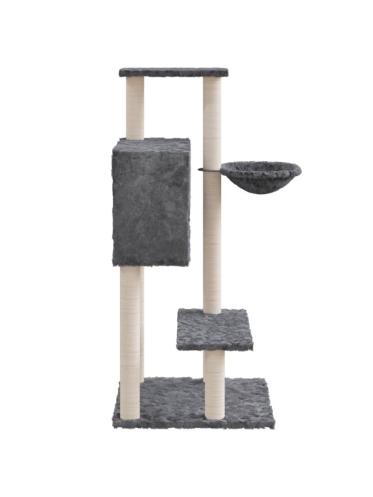 Škrabadlo pro kočky se sisalovými sloupky tmavě šedé 108,5 cm