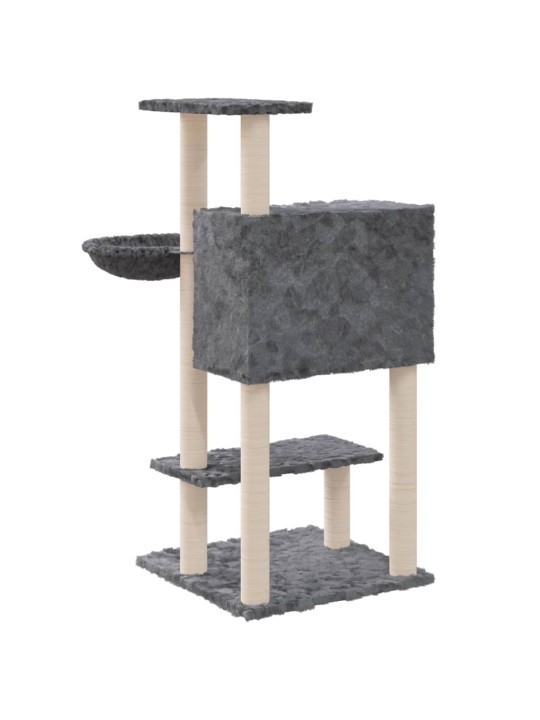 Škrabadlo pro kočky se sisalovými sloupky tmavě šedé 108,5 cm