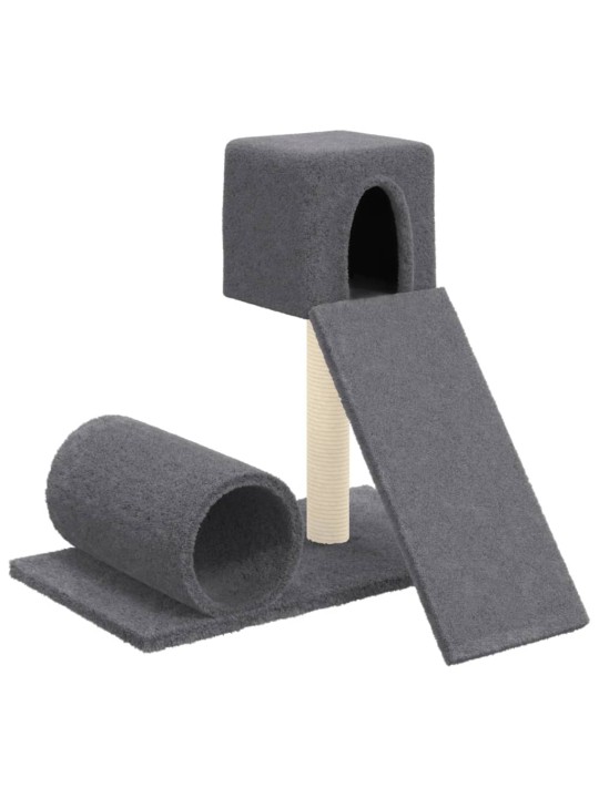 Škrabadlo pro kočky se sisalovým sloupkem tmavě šedé 59 cm