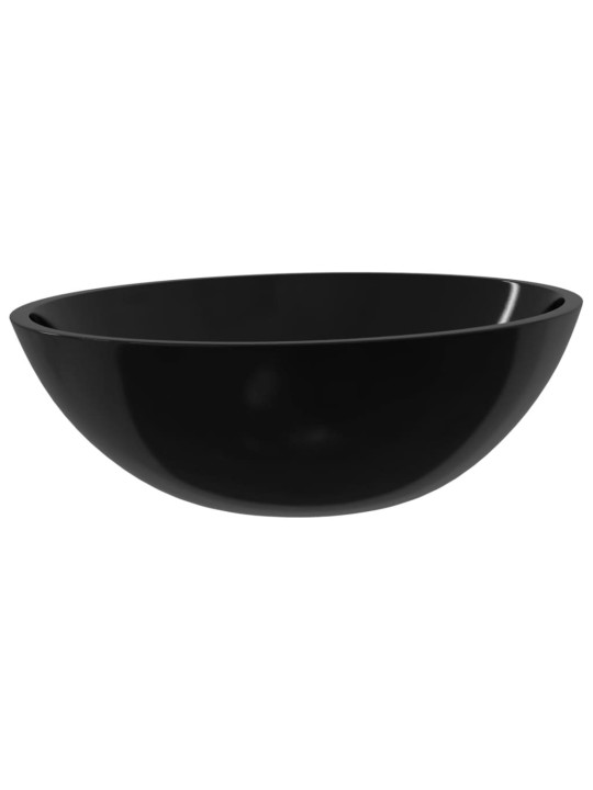Umyvadlo sklo 50 x 37 x 14 cm černé
