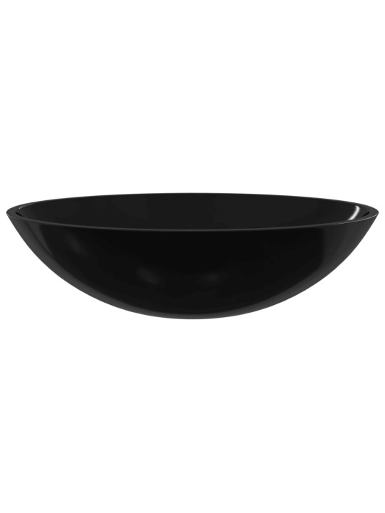 Umyvadlo sklo 50 x 37 x 14 cm černé