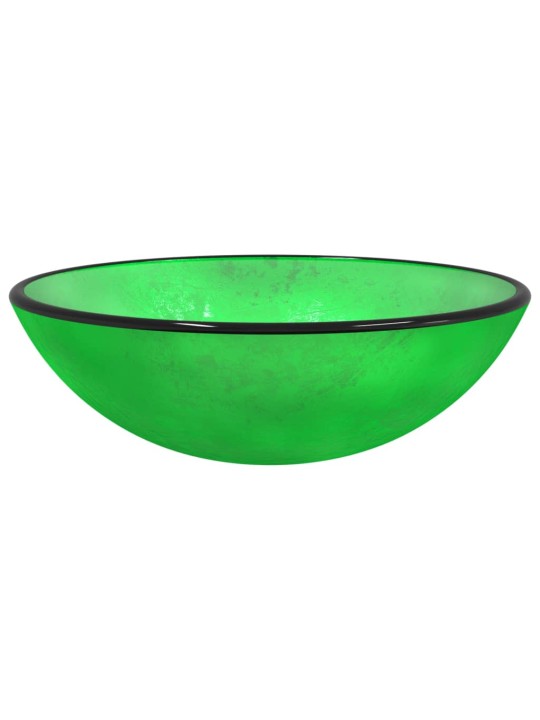 Umyvadlo tvrzené sklo 42 x 14 cm zelené