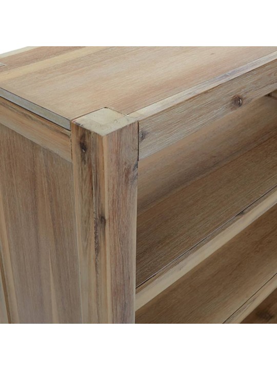 Knihovna se 7 policemi 80 x 30 x 200 cm masivní akáciové dřevo