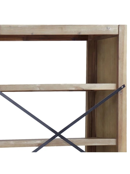 Knihovna se 6 policemi 80 x 30 x 170 cm masivní akáciové dřevo
