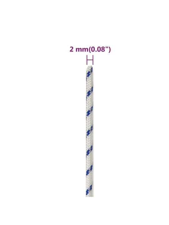 Lodní lano bílé 2 mm 100 m polypropylen