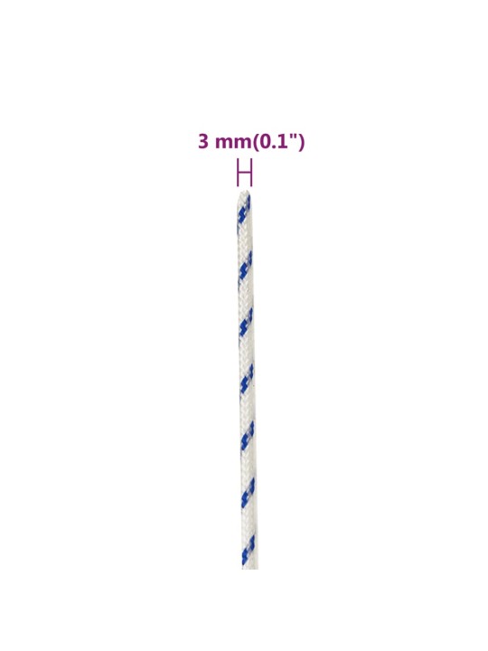 Lodní lano bílé 3 mm 500 m polypropylen