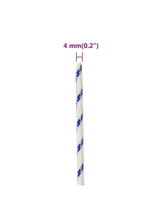 Lodní lano bílé 4 mm 25 m polypropylen