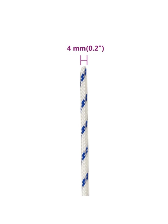 Lodní lano bílé 4 mm 100 m polypropylen