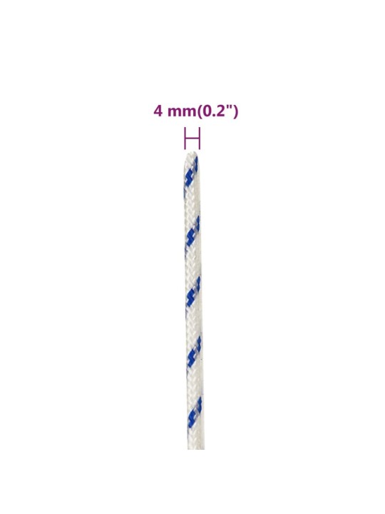 Lodní lano bílé 4 mm 500 m polypropylen